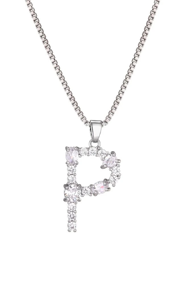 ADORNIA Mixed Crystal Initial Pendant Necklace 1