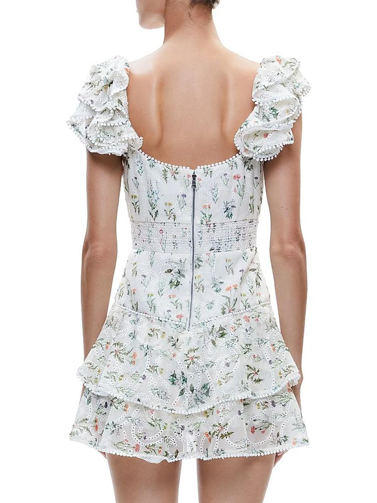 Alice + Olivia Hartford Floral Eyelet Romper 4