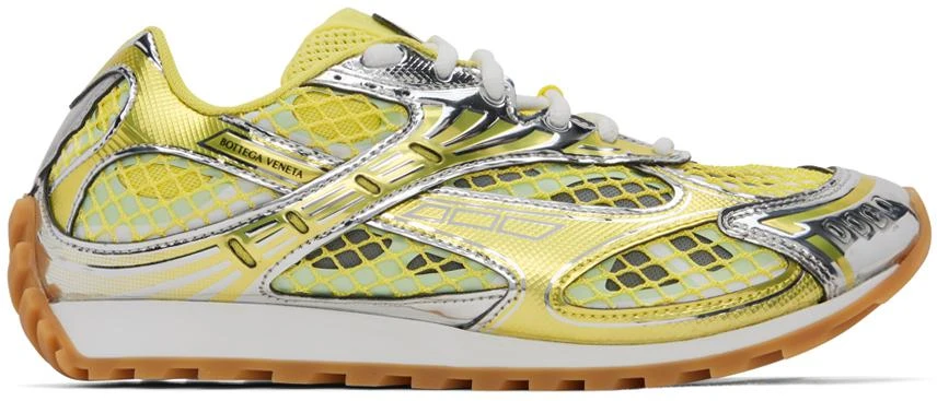 Bottega Veneta Silver & Yellow Orbit Sneakers 1