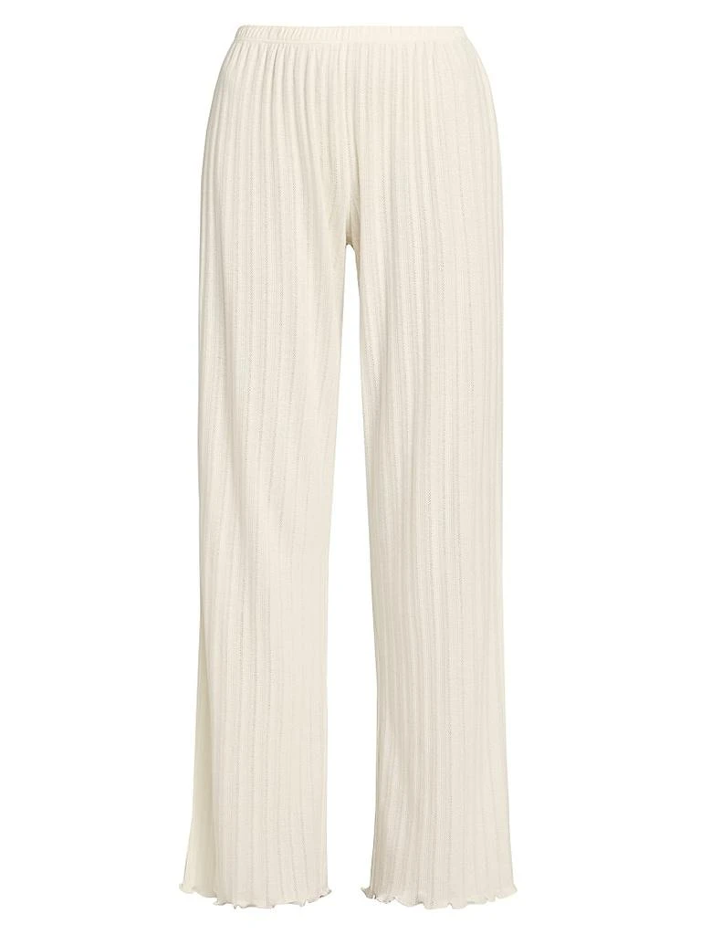Eberjey Pointelle Rib-Knit Pants 1