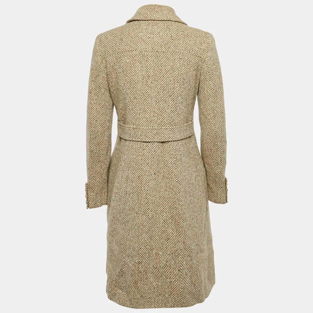 Weekend Max Mara Weekend Max Mara Beige Wool Double Breasted Long Coat S 2
