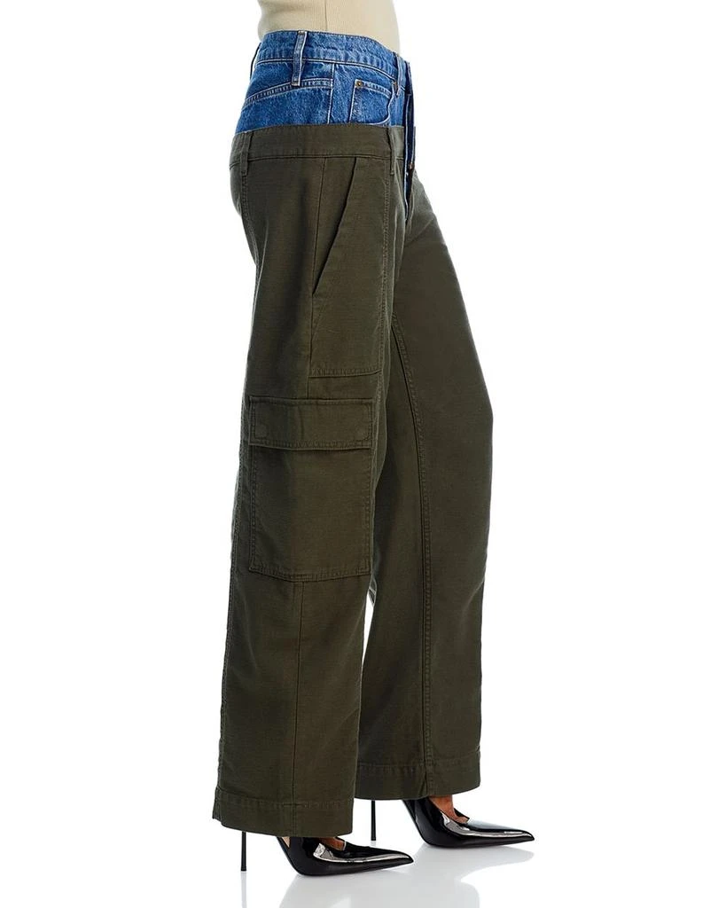 FRAME Le Mix Cargo High Rise Barrel Jeans in Whiplash 4