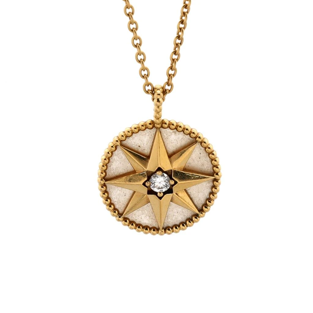 Dior Rose des Vents Necklace 18K Yellow Gold with Diamond and Mother of Pearl Large 1