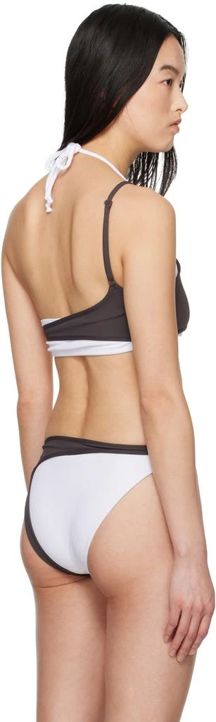 Ottolinger White & Brown Layered Bikini Top 3