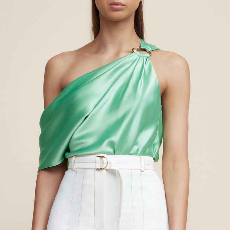 ACLER Eastcott One Shoulder Top In Green