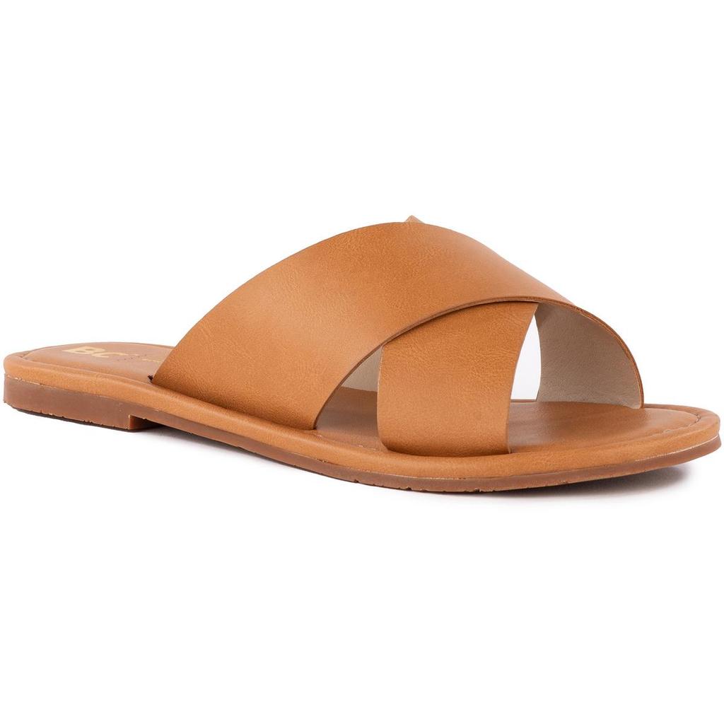 BC Footwear Good Vibrations Womens Woven Manmade Slide Sandals