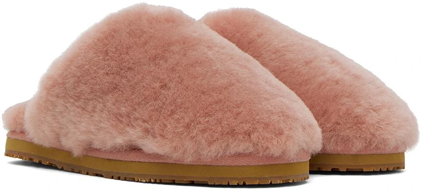 Mou Pink Shearling Slippers 4