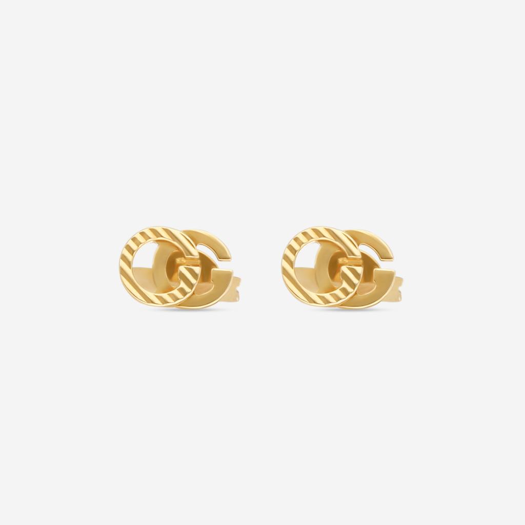 Gucci Gucci Running G 18K Yellow Gold Stud Earrings YBD65221900100U