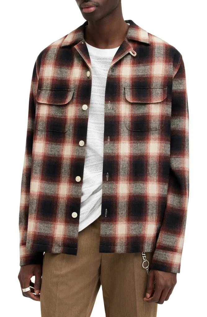 ALL SAINTS Fortunado Plaid Relaxed Fit Button-Up Shirt 1