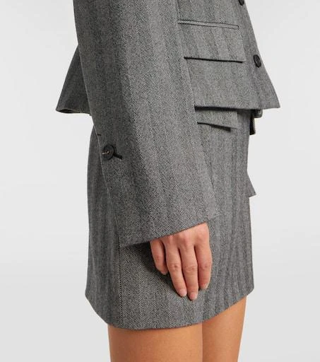 Salvatore Ferragamo Herringbone wool-blend blazer 6