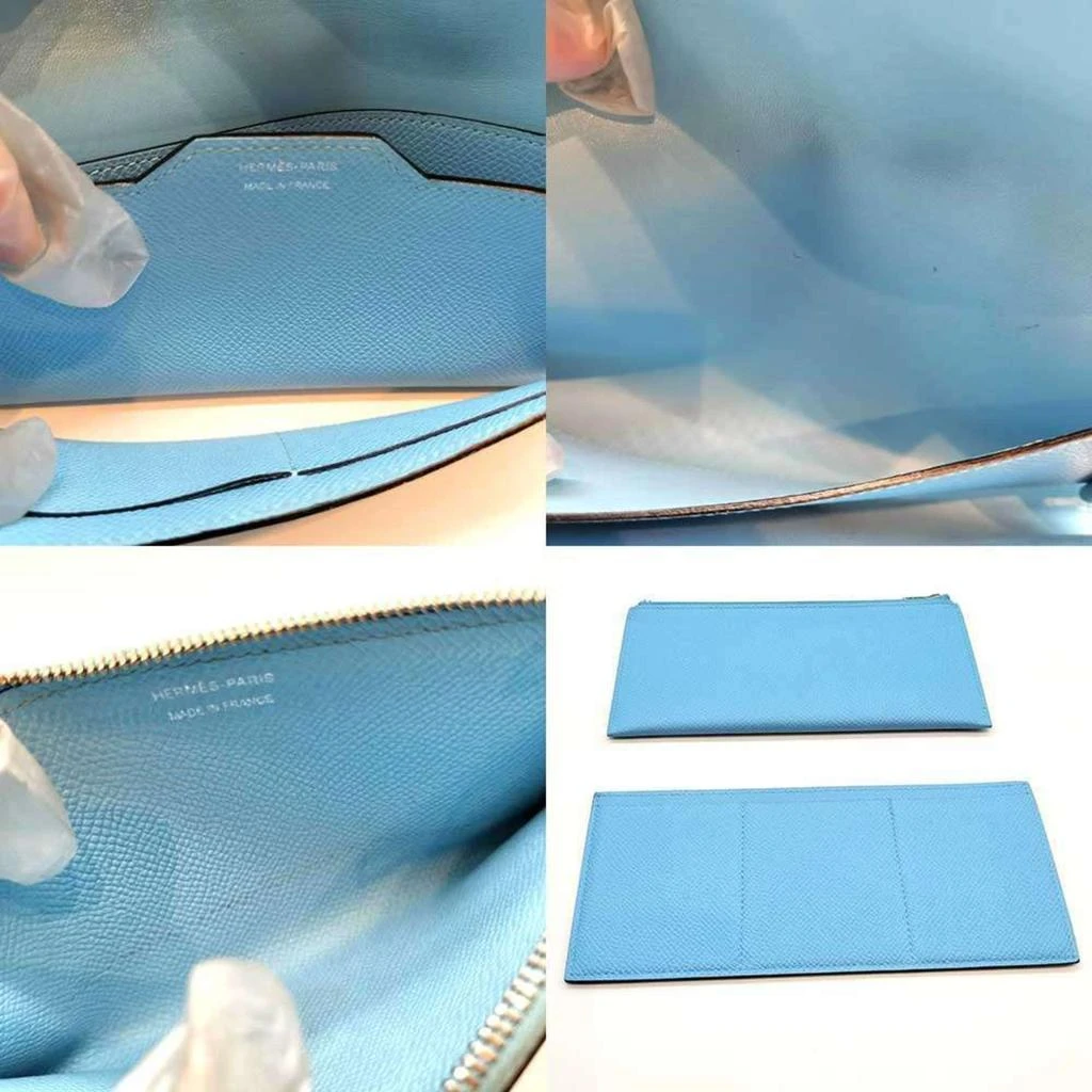 Hermes Celeste blue Epsom Leather Coin Purse/Coin Case (Pre-Owned) 5