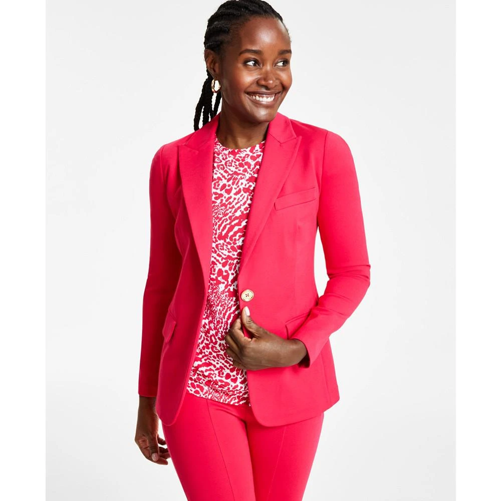 Michael Kors Women's Knit One-Button Blazer 1