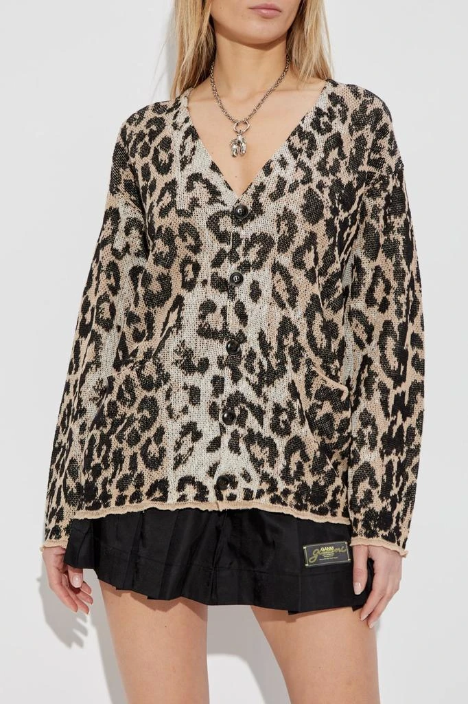 R13 R13 Leopard Jacquard Knit Cardigan 3