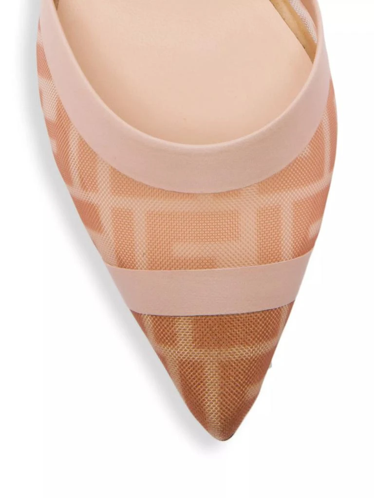 Fendi Colibri 55MM Mesh Slingback Pumps 4