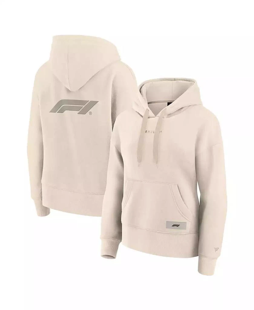 Formula 1 Women's Cream Elements Future Ground Subtle Tonal Pullover Hoodie 1