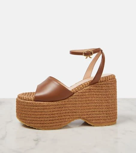 Gianvito Rossi Leather platform espadrilles 5