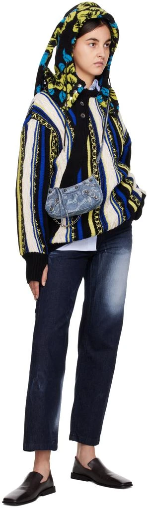 ADER error Blue & Yellow Buttoned Sweater 4