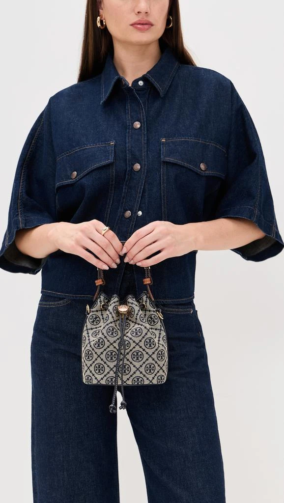 Tory Burch T Monogram Mini Bucket Bag 2