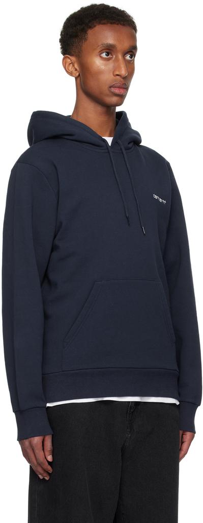 【おすすめ/関税送料込み】Carhartt WIP Script Navy Hoodie Carhartt WIP Navy Script Embroidery Hoodie - Hoodies