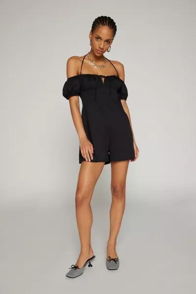 Glamorous Glamorous Off-The-Shoulder Halter Romper