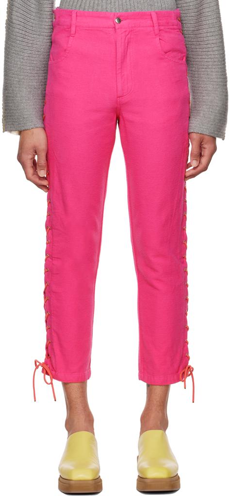 Eckhaus Latta Pink Laced Trousers