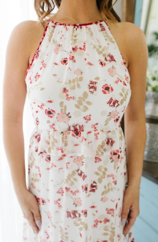 Kensie Keepsake Floral Dress In White 2