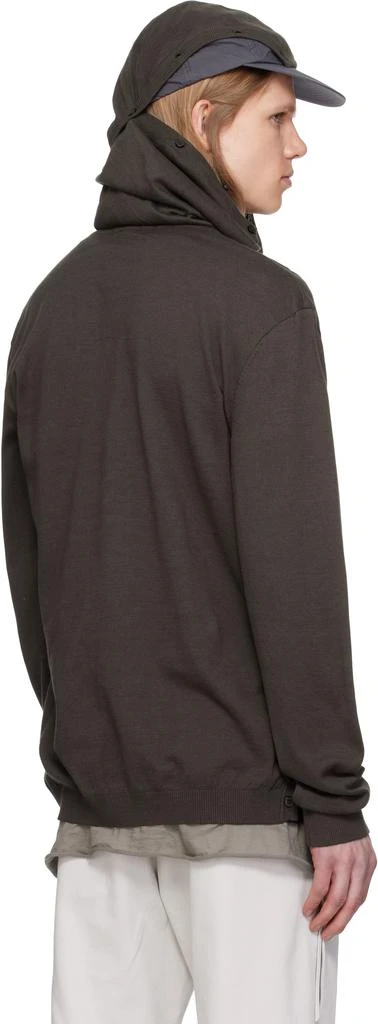 Post Archive Faction Brown 8.0 Knit Center Hoodie 3