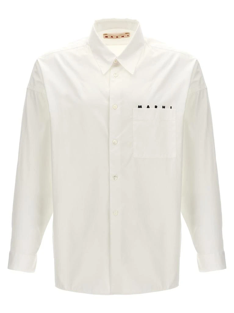 Marni Marni Logo Printed Long-Sleeved Shirt 1