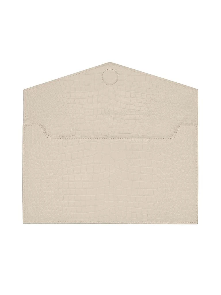 Yves Saint Laurent Uptown Pouch in Crocodile-Embossed Shiny Leather 3