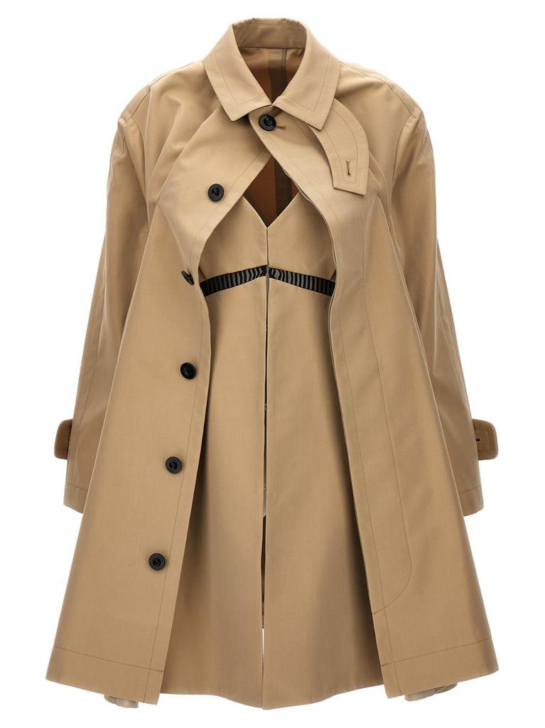 【関税込み】sacai Dress insert trench coat Sacai Sacai Dress Insert Trench Coat - Coats - BeyondStyle