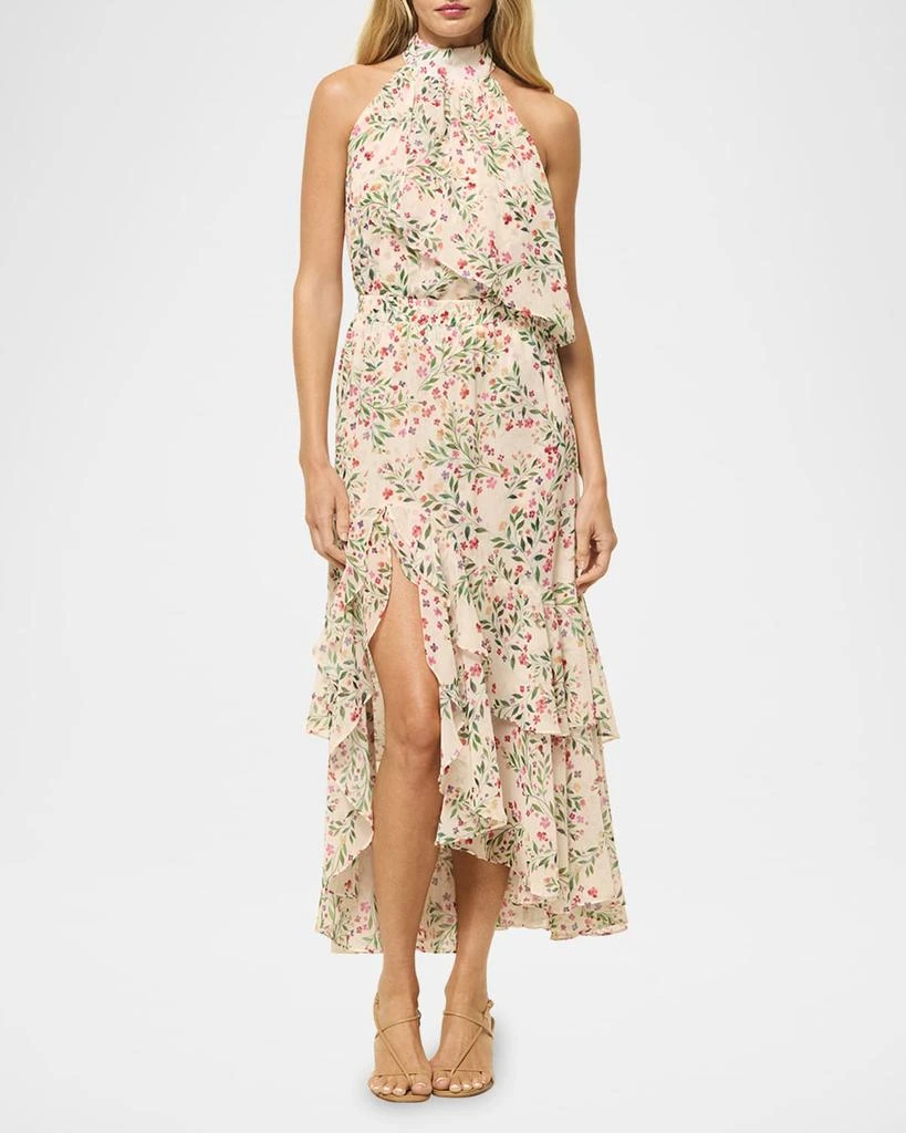 MISA Seva Asymmetric Chiffon Midi Skirt 3