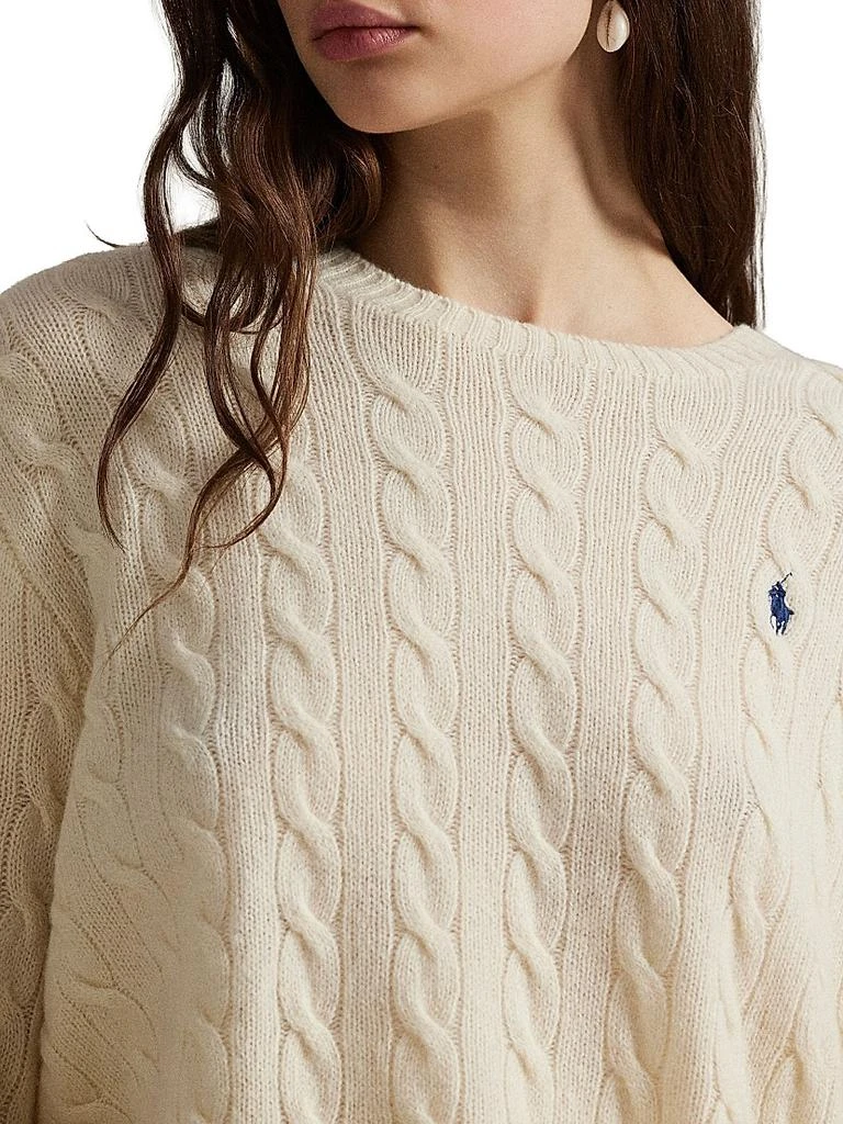 Ralph Lauren Cable-Knit Wool-Cashmere Crewneck Sweater 6
