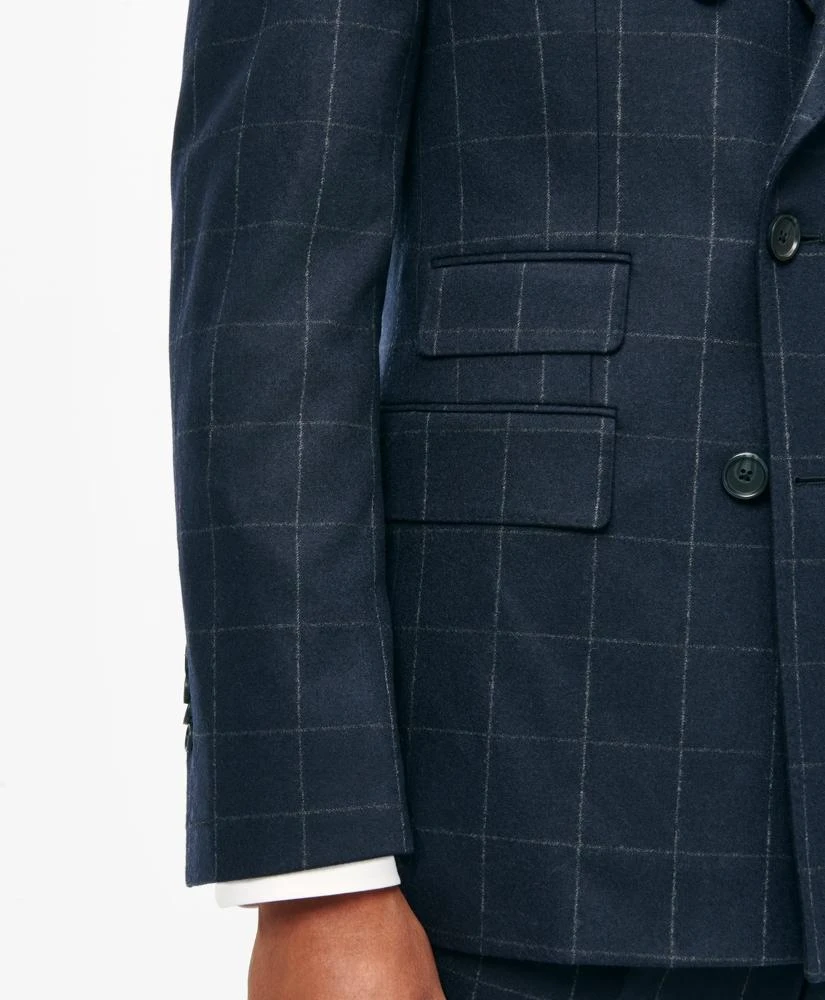 Brooks Brothers Classic Fit Wool Cashmere Flannel Windowpane 1818 Suit 4