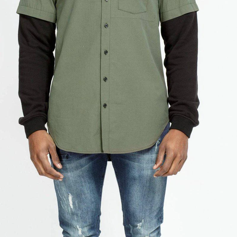 Konus Men's 2 Layer Shirt In Grape Leaf 1