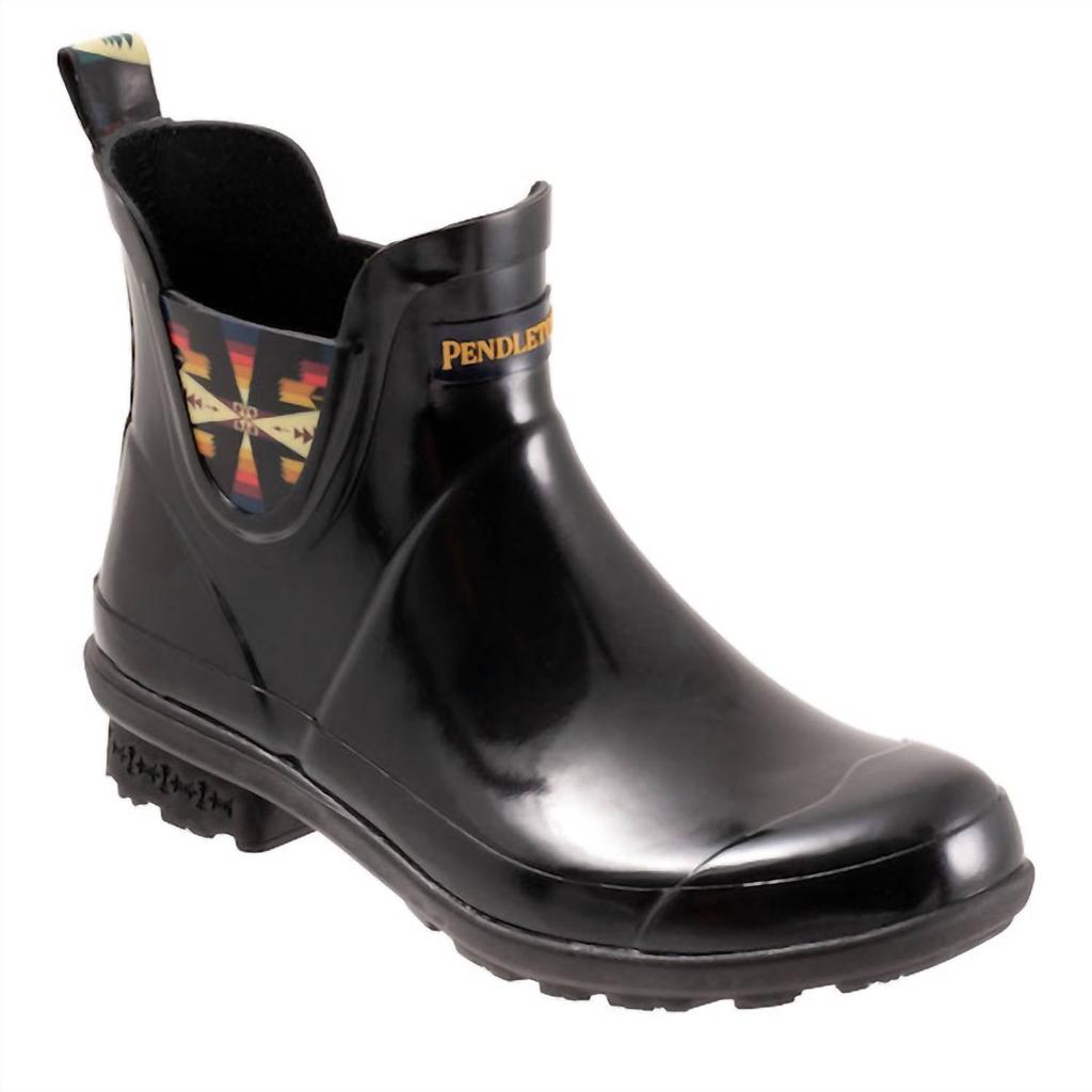 Pendleton Women's Tucson Gloss Rain Boot In Black