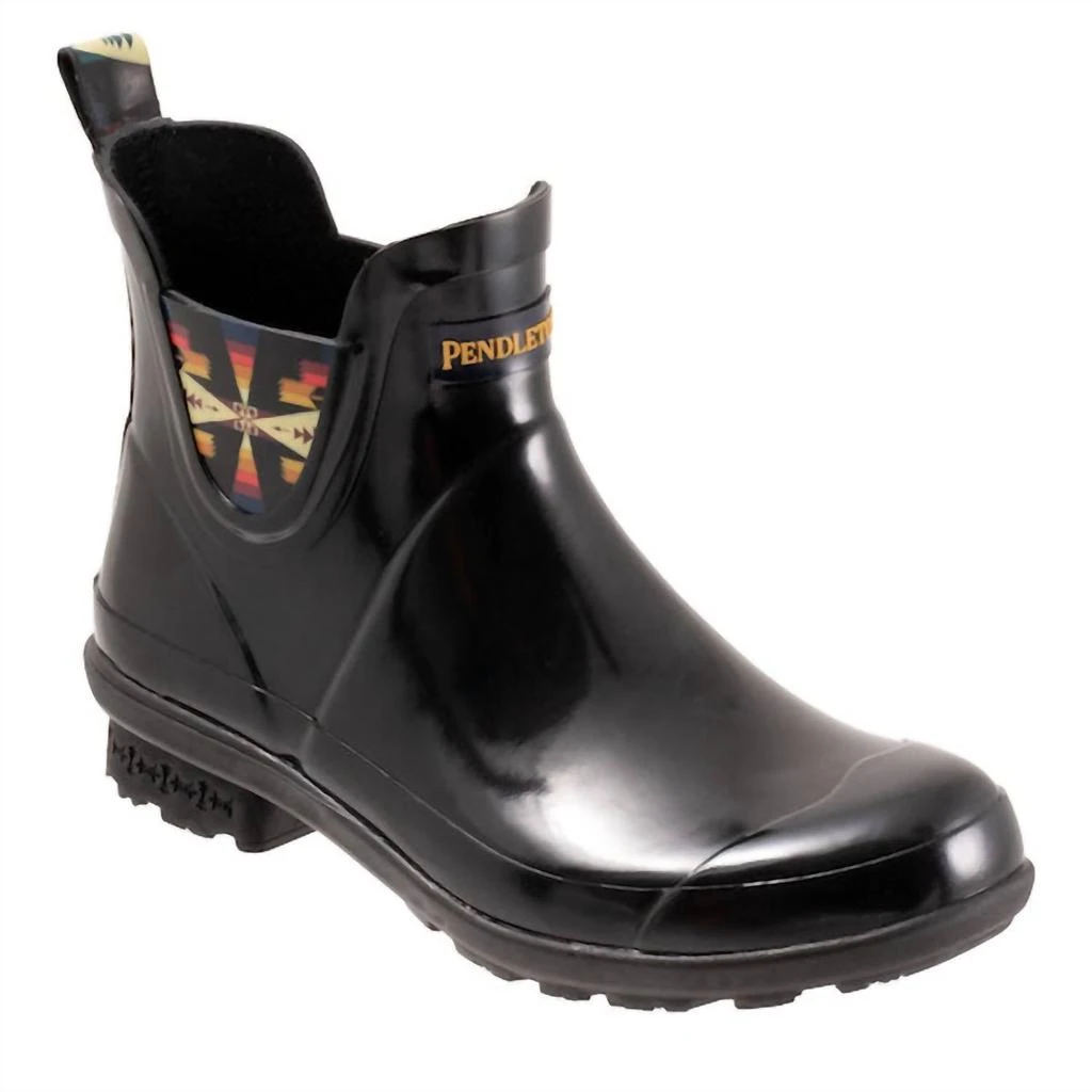 Pendleton Women's Tucson Gloss Rain Boot In Black 2