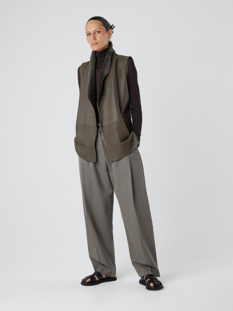 Gushlow & Cole Natural edge mid-length shearling gilet