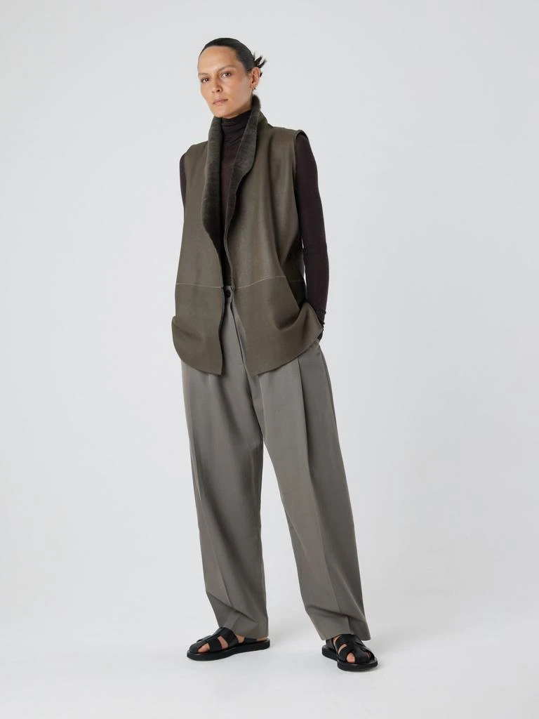 Gushlow & Cole Natural edge mid-length shearling gilet 2