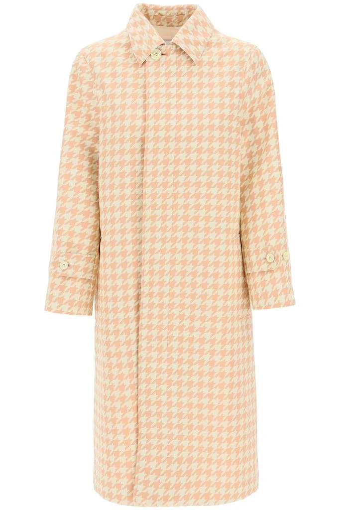 Burberry houndstooth patterned car coat 1