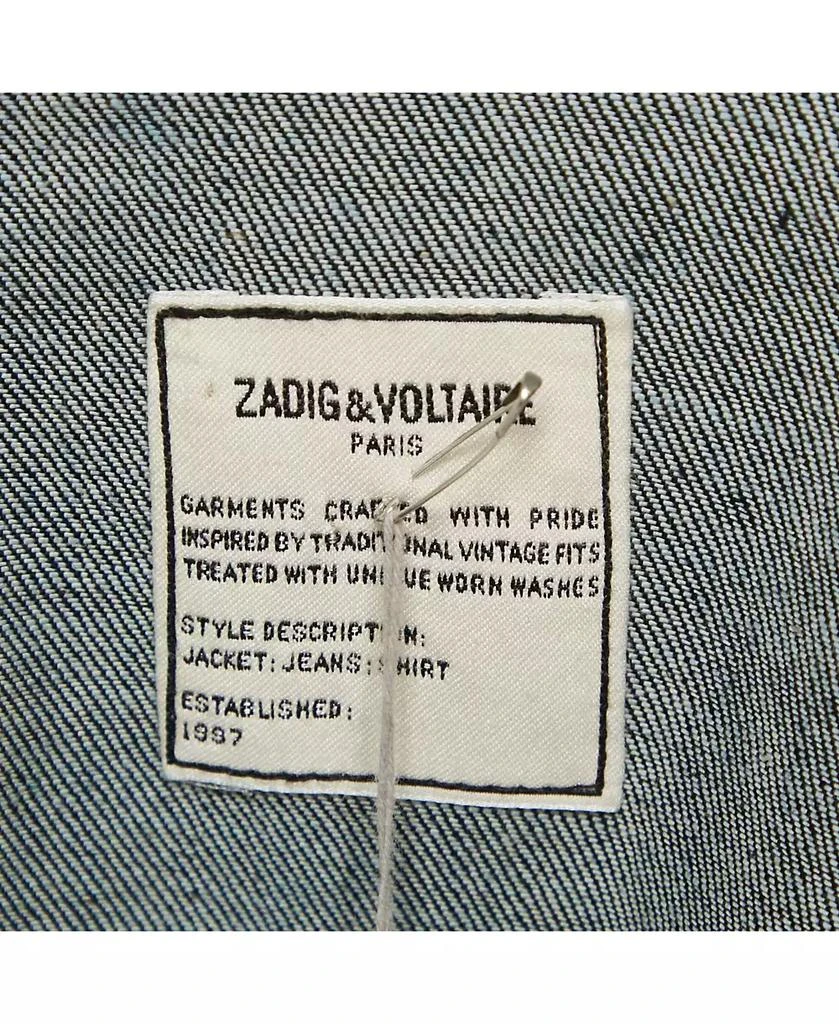 Pre-Owned Zadig 
Voltaire Women
s Blue Denim Button Front Base Brut Jacket 6