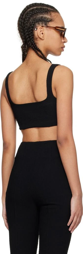 Nanushka Black Anouk Seersucker Bralette Top 3