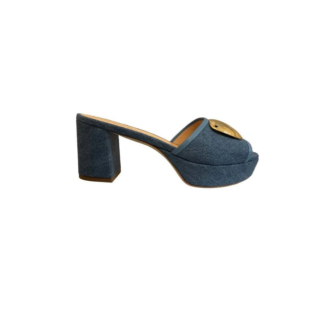 Rupert Sanderson Merapi Denim Gold Chrome In Indigo Blue 1