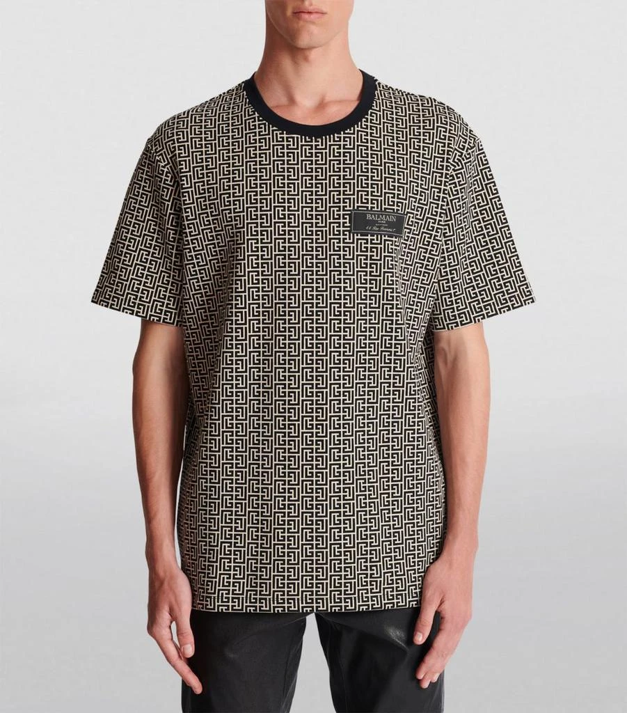 Balmain Jacquard Monogram T-Shirt 3