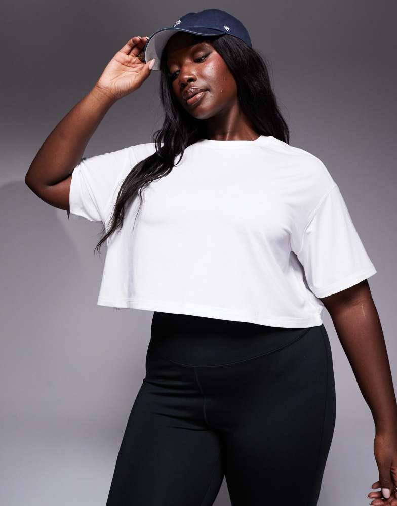 【GUCCI】WEB CROPPED T-SHIRT Cropped cotton jersey top with Web in white | GUCCI® SI