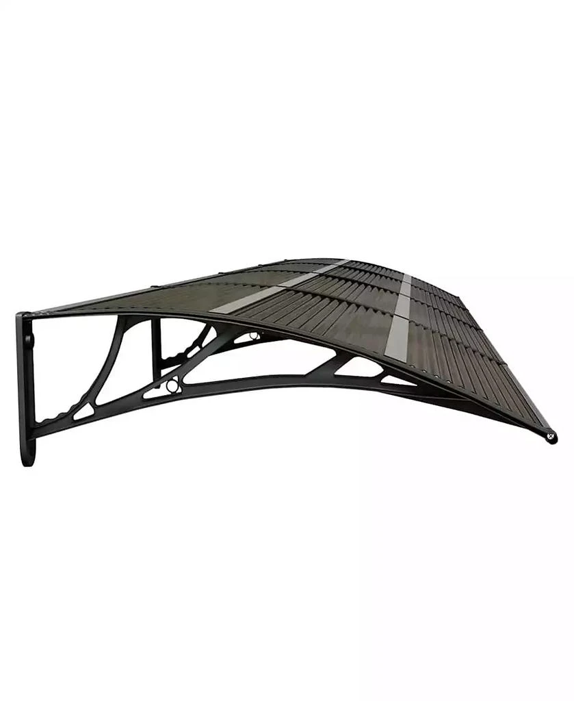 vidaXL Door Canopy Black Polycarbonate 137.8 x 29.5 in Durable Canopy 4