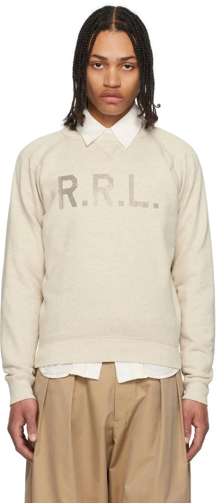 RRL Green Garment-Dyed Waffle-Knit Henley 1