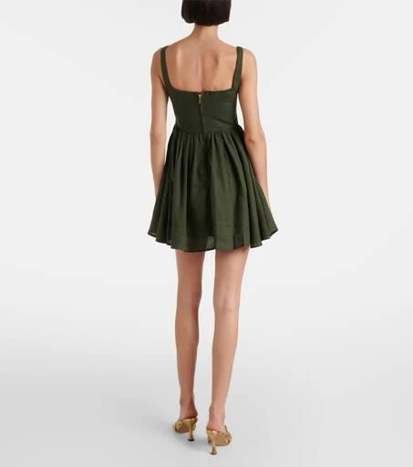 Agua by Agua Bendita Hierbabuena Gardenia linen minidress 3