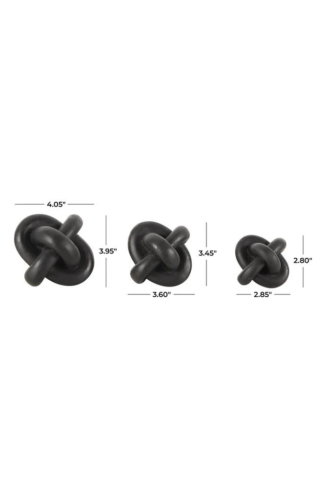 UMA Set of 3 Modern Knot Sculptures 8