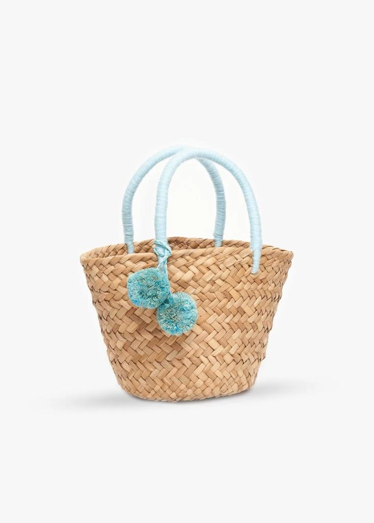 Kayu Mini St Tropez Pom Pom Straw Tote 3