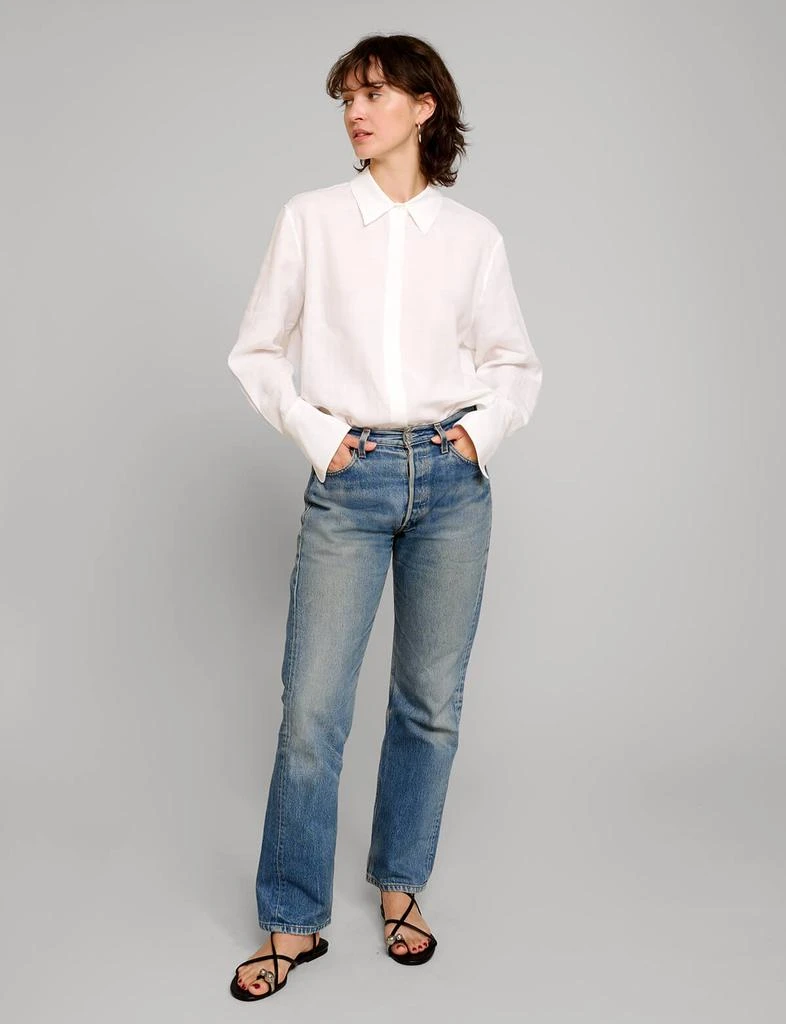 Pixie Market White Linen Shirt 5